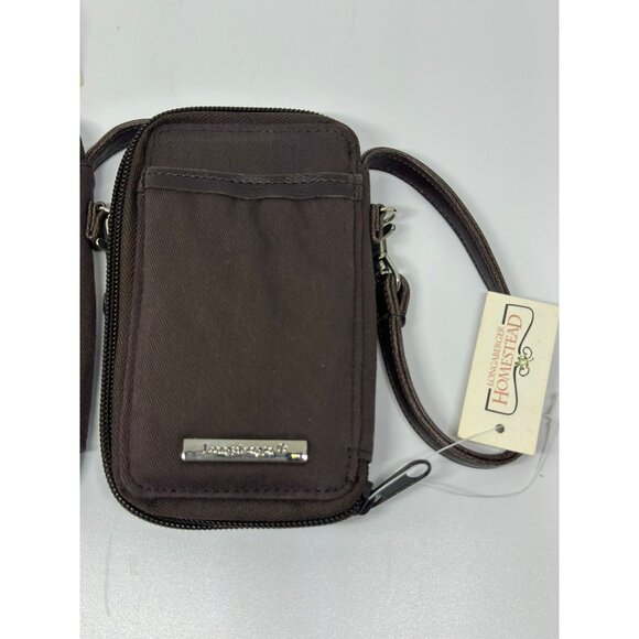 NWT Longaberger Homestead Brown Zip Pouches Set of 2 - Organizer Wristlet Wallet - Picture 2 of 5